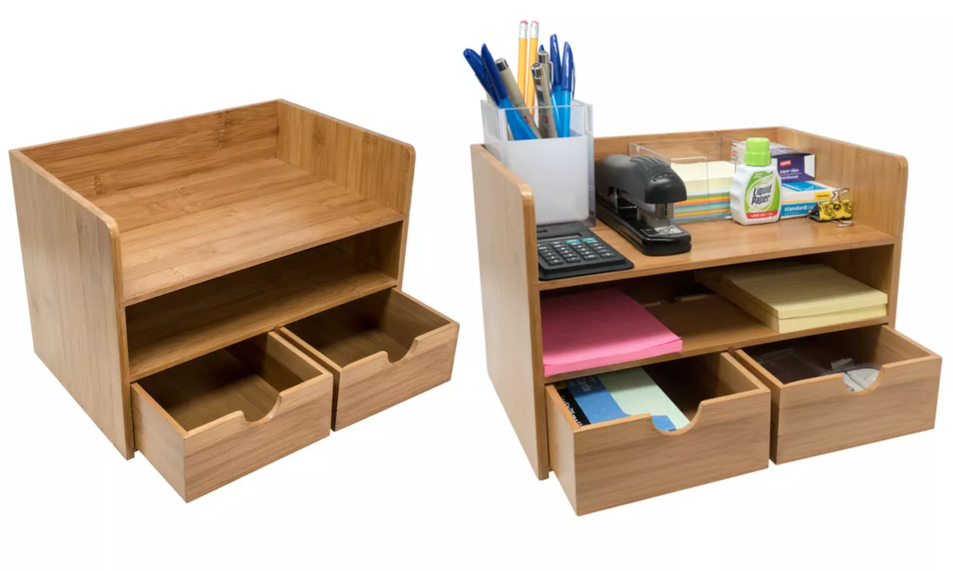 Sorbus 3-Tier Desk Organizer with Drawers - Primary Image
