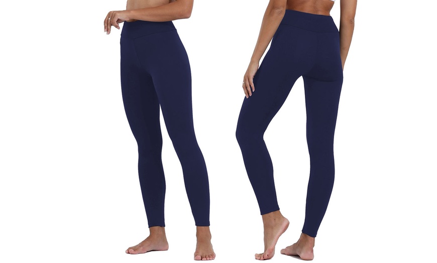 Image 3: Sherpa Lined Thermal Leggings