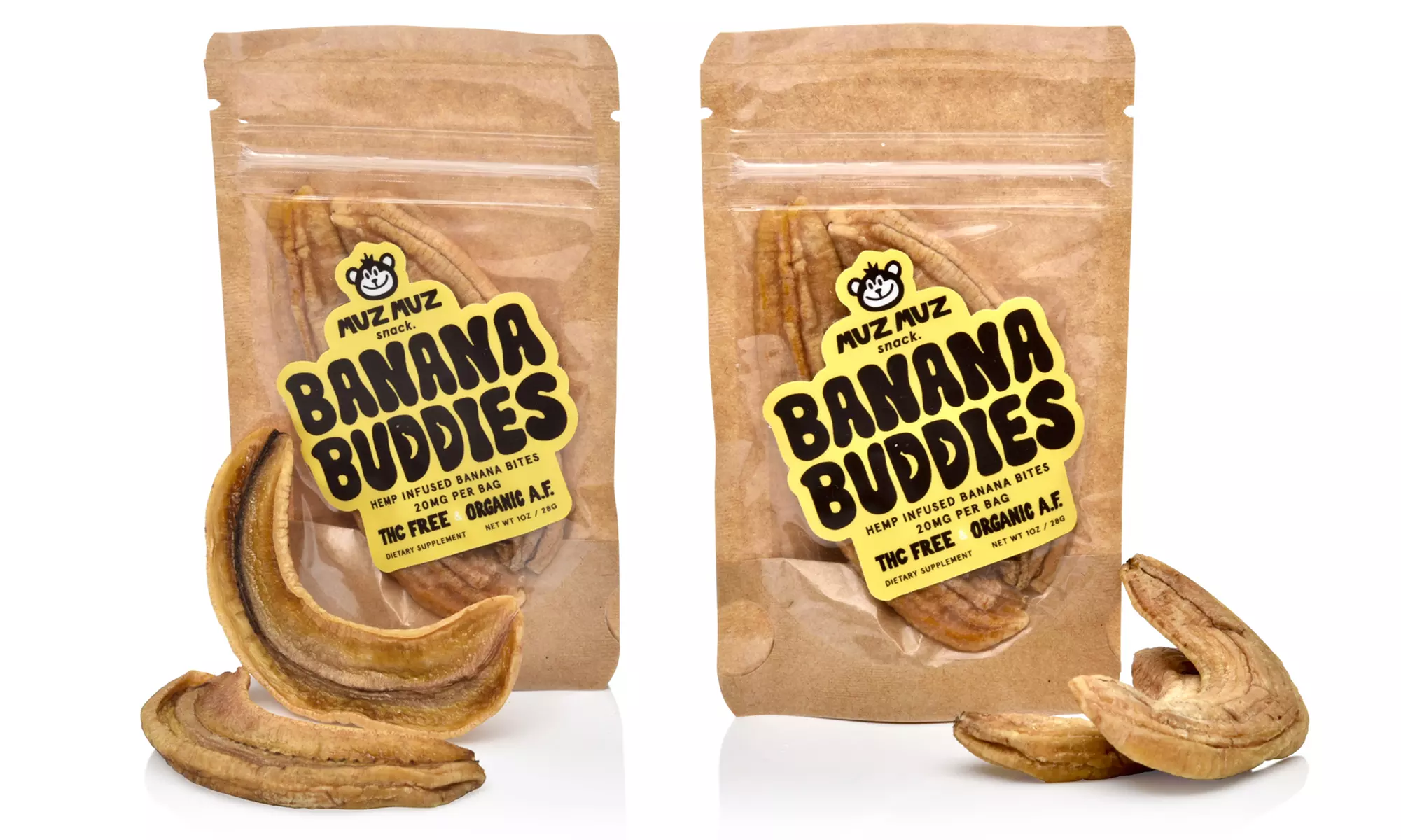Banana Buddies Full Spectrum CBD Infused Gourmet Hawaiian Bananas (1-, 3- or 6-Pack) - Primary Image