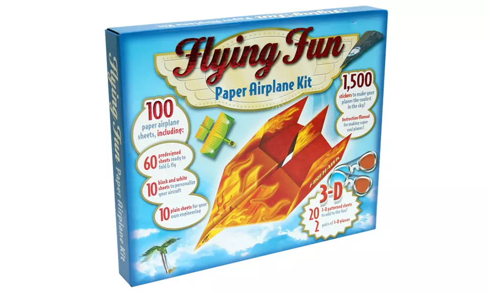 Flying Fun Paper Airplane Kit and Book - Primary Image