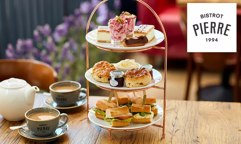 Afternoon Tea or Sparkling Afternoon Tea for Two at Bistrot Pierre, 19 Locations - Primary Image