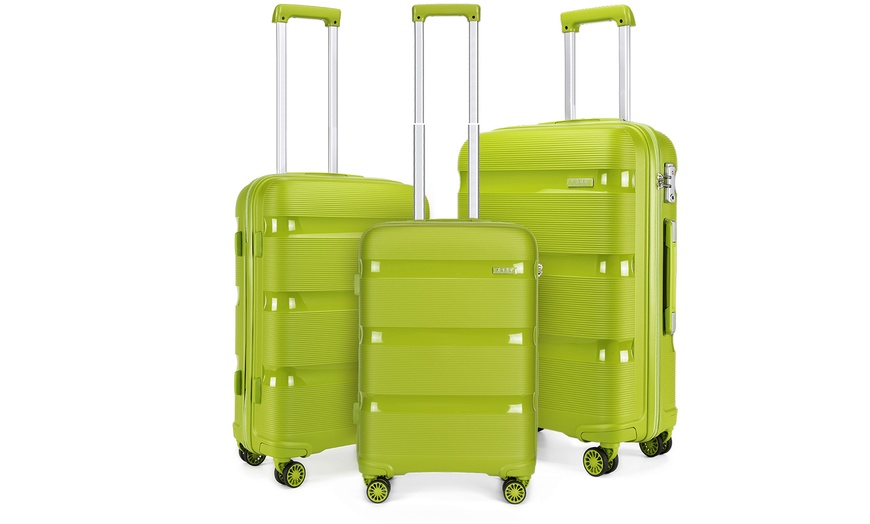 Image 3: One or Three Kono Bright Hard Shell PP Suitcases