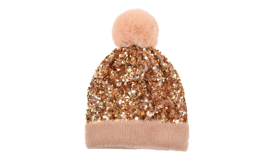 Image 7: Sequined Beanie