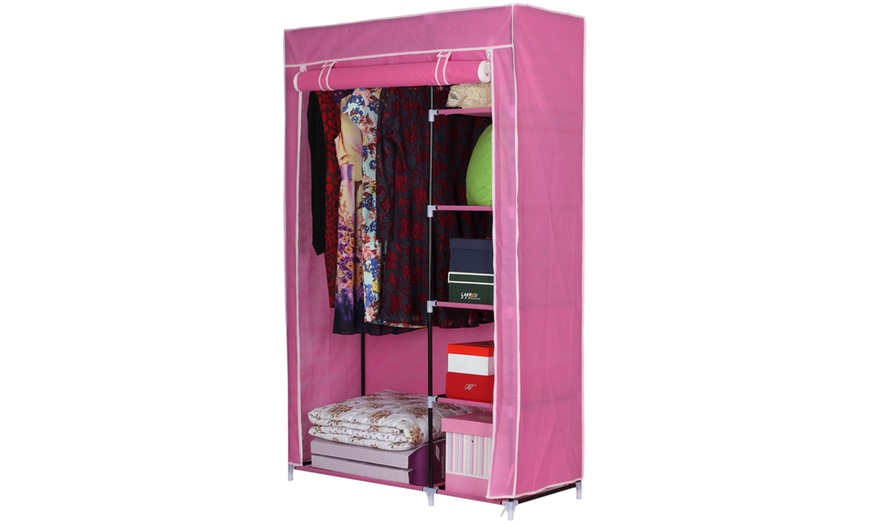 Image 4: Corner Canvas Wardrobe