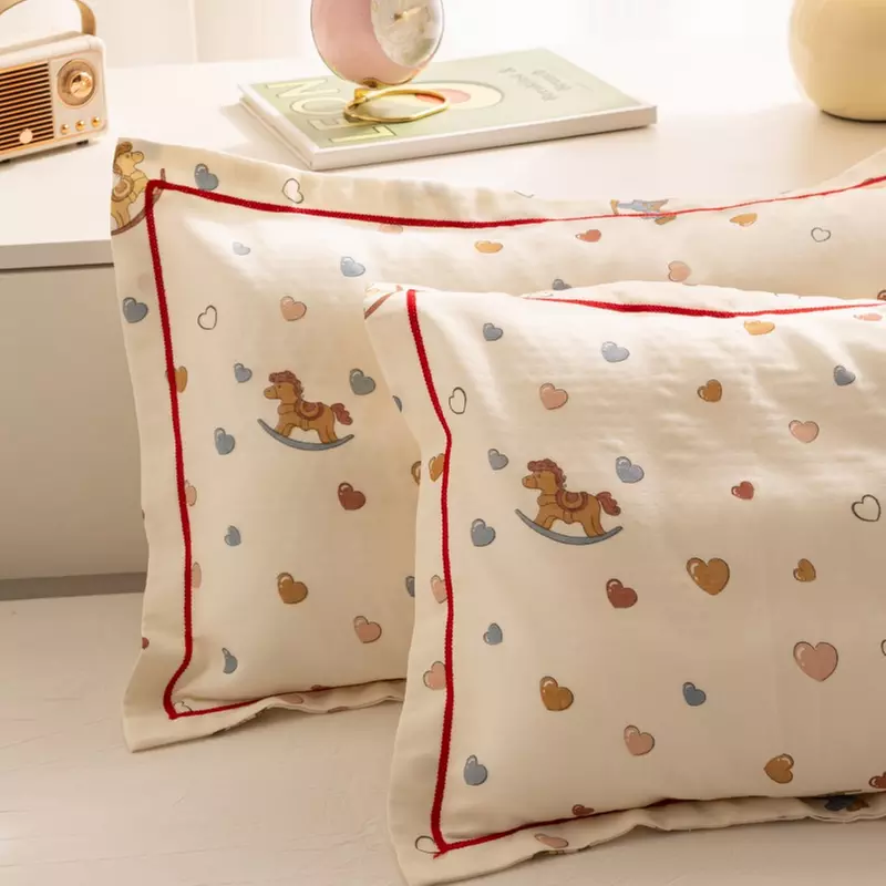 Breathable Pure Cotton Kids Pillowcase Pair