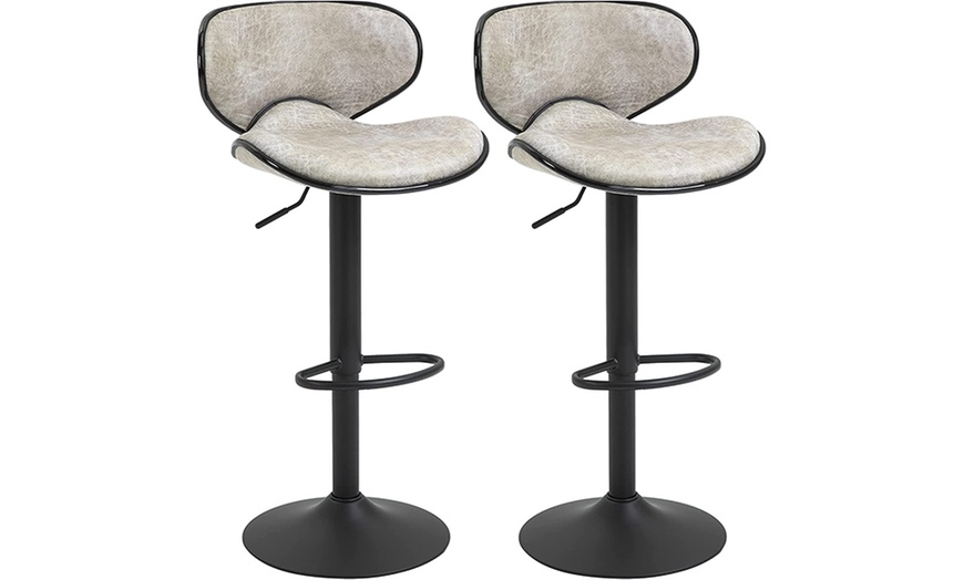 Image 8: Set of Two Homcom Bar Stools