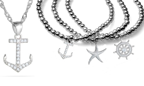 Collane e bracciali charm dell'oceano con cristalli Swarovski® disponibili in vari modelli