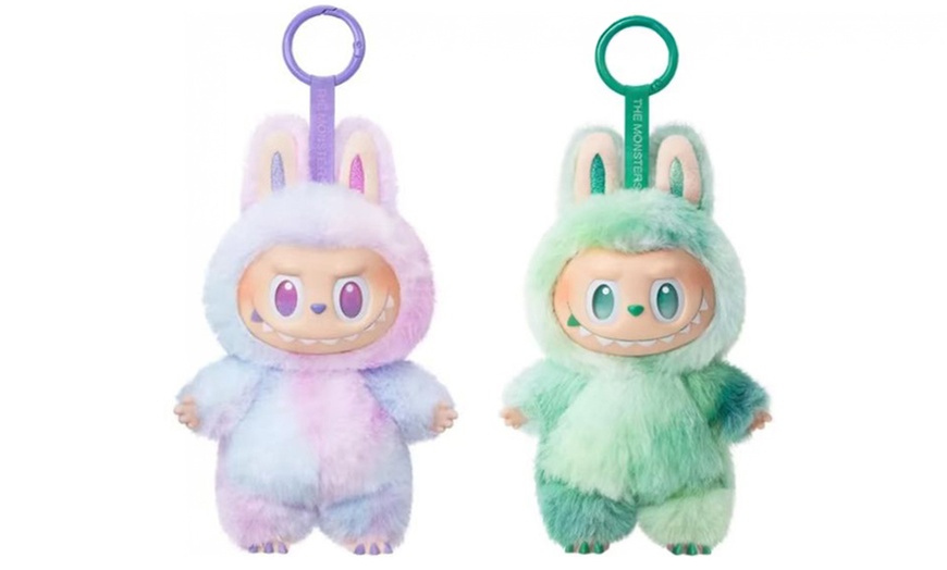 Image 2: Porte-clés peluche inspirée de l'univers Labubu