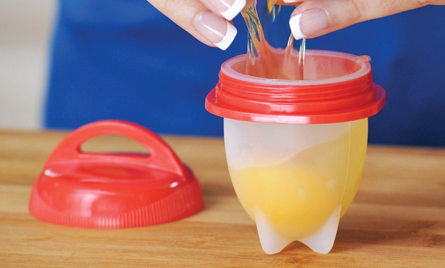 Image 1: Silicone Egg Poacher Set