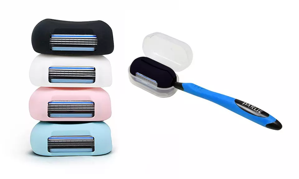 1, 2 ou 4 coques de protection silicone 2 en 1 pour rasoir et brosse à dent - Primary Image
