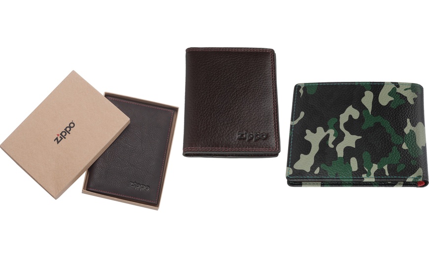 Image 1: Zippo Leather Wallets in Gift Box