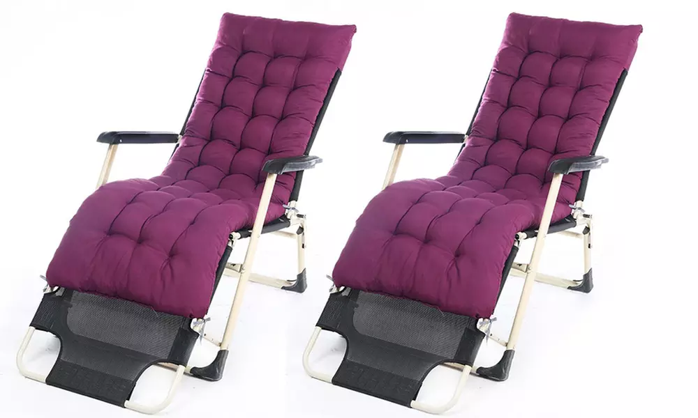 Sun Lounger Cushion Pad for Garden Recliner Chair