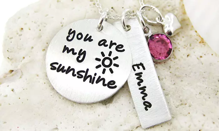 "You Are My Sunshine" Necklace with Optional Personalized Charms from JC Jewelry Design (Up to 75% Off) - Primary Image