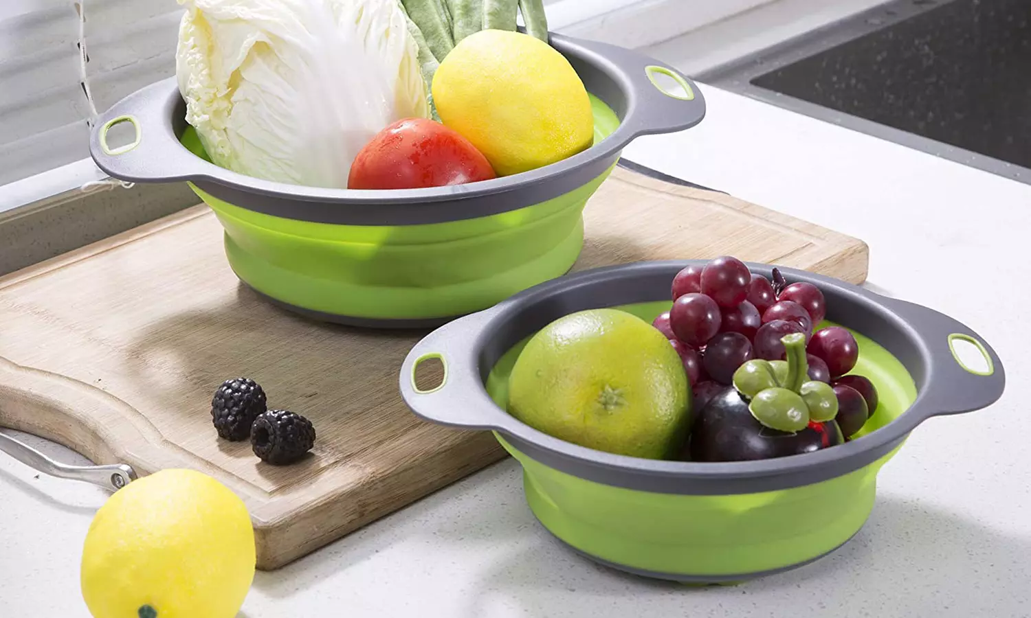 Panier égouttoir pliable