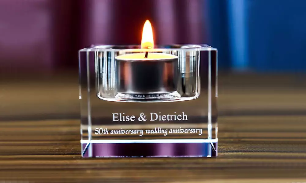 One or Two Pieces of Custom Crystal Candle Holder