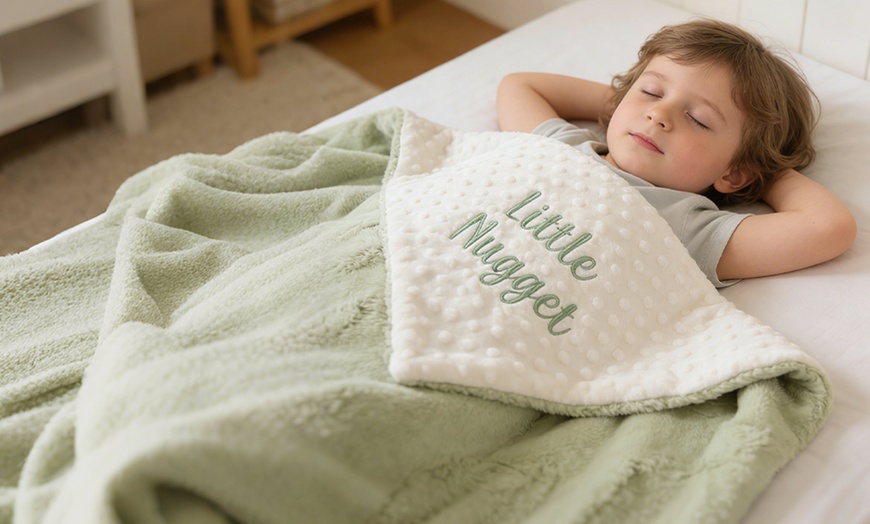 Image 2: Wrap Your Baby in Love - Custom Embroidered Baby Nap Blankets (Up to 85% Off)