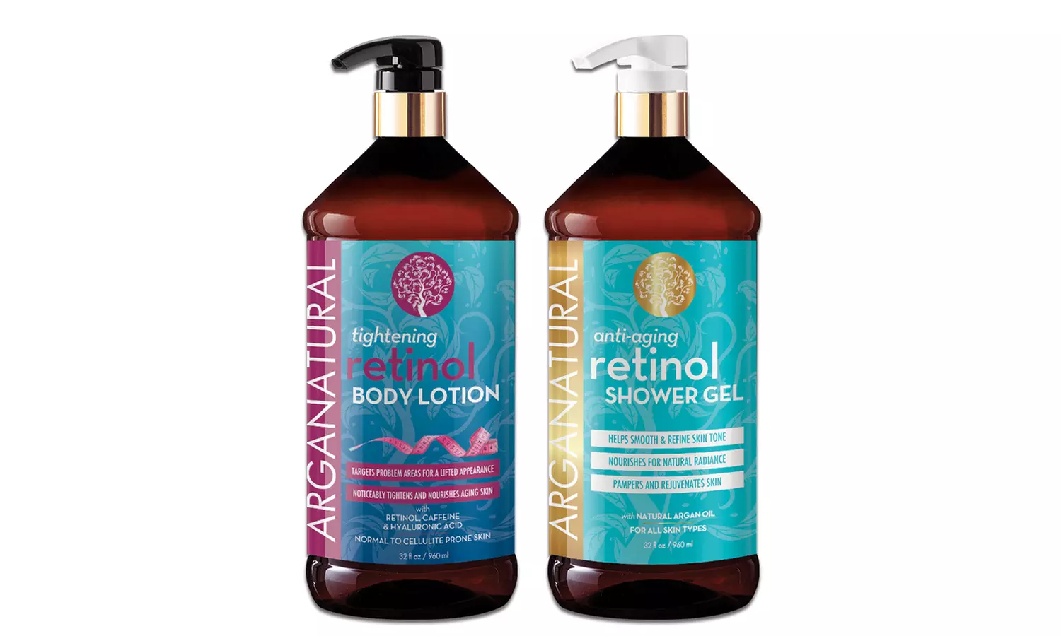 Arganatural Tightening Retinol Body Lotion & Shower Gel Set (2-Piece; 32 Fl. Oz.) - Primary Image