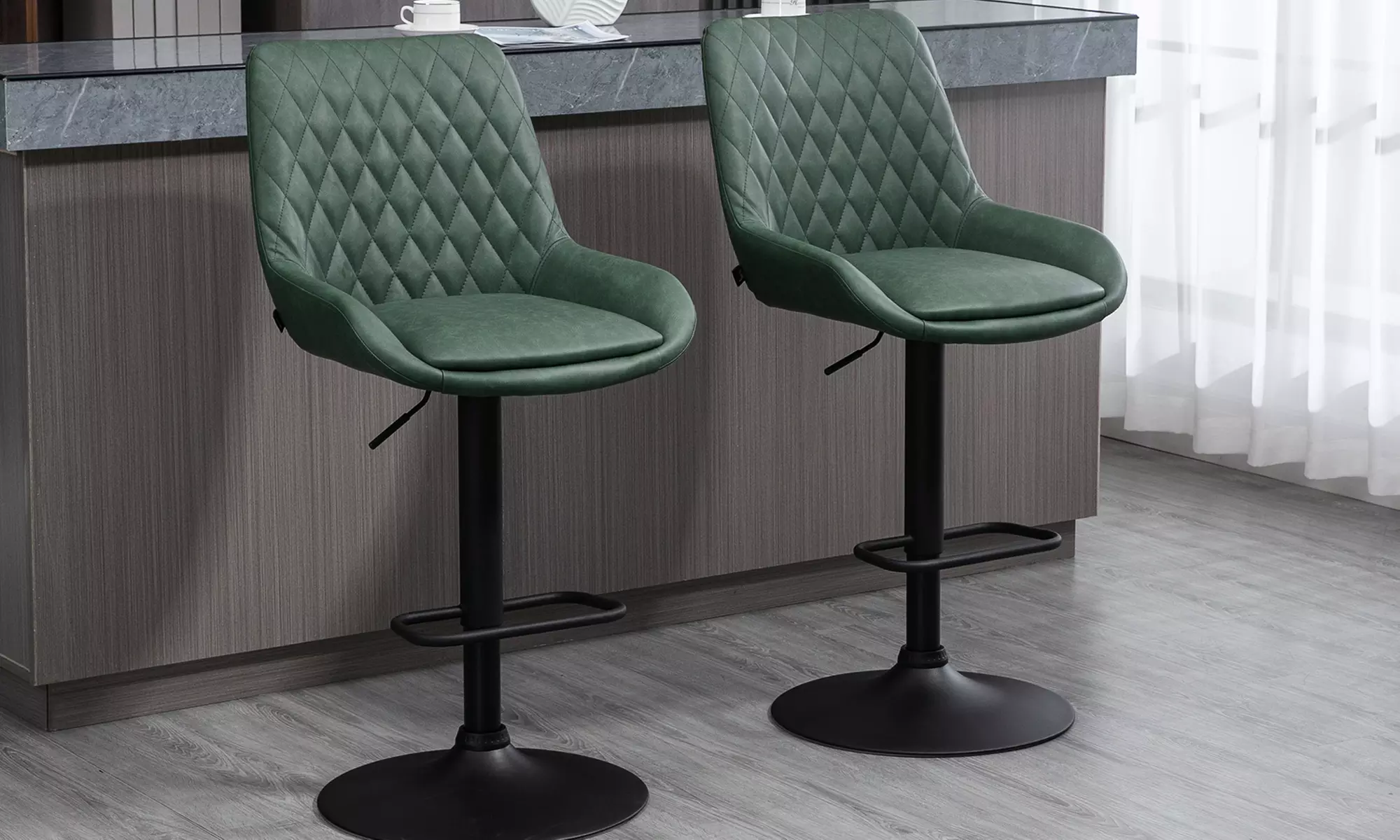 Set of Two HomCom Bar Stools