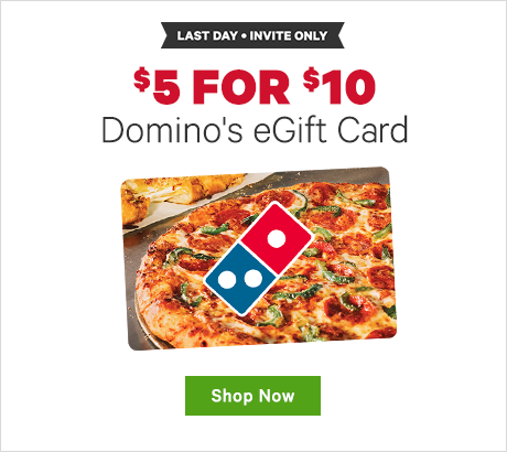 $5 for $10 Domino's Pizza eGift Card