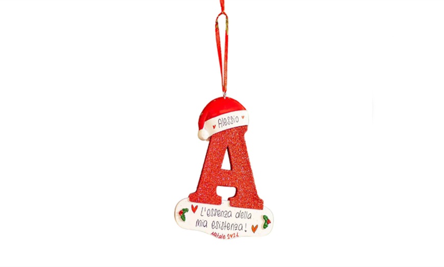 Image 3: Alphabet Initial Christmas Tree Letter Decoration
