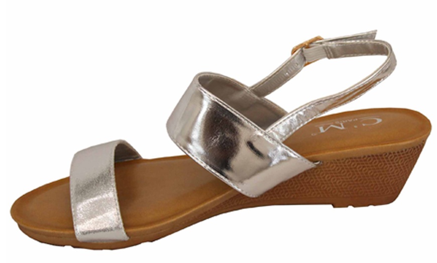 Image 8: Women's Slip-On Wedge Heel Sandals