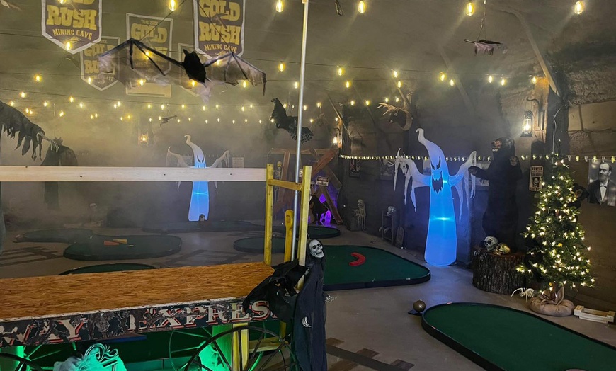 Image 2: Play Mini Golf w/ yummy food for 2, or give Gem Mining a shot for fun