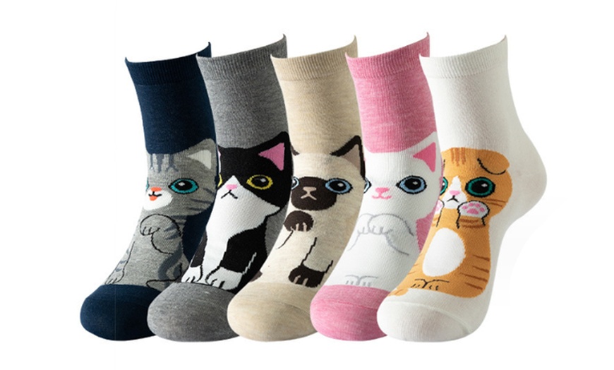 Image 2: Pack of Five Animal Socks