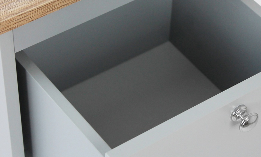 Image 3: Bathroom Two-Drawer Storage Unit