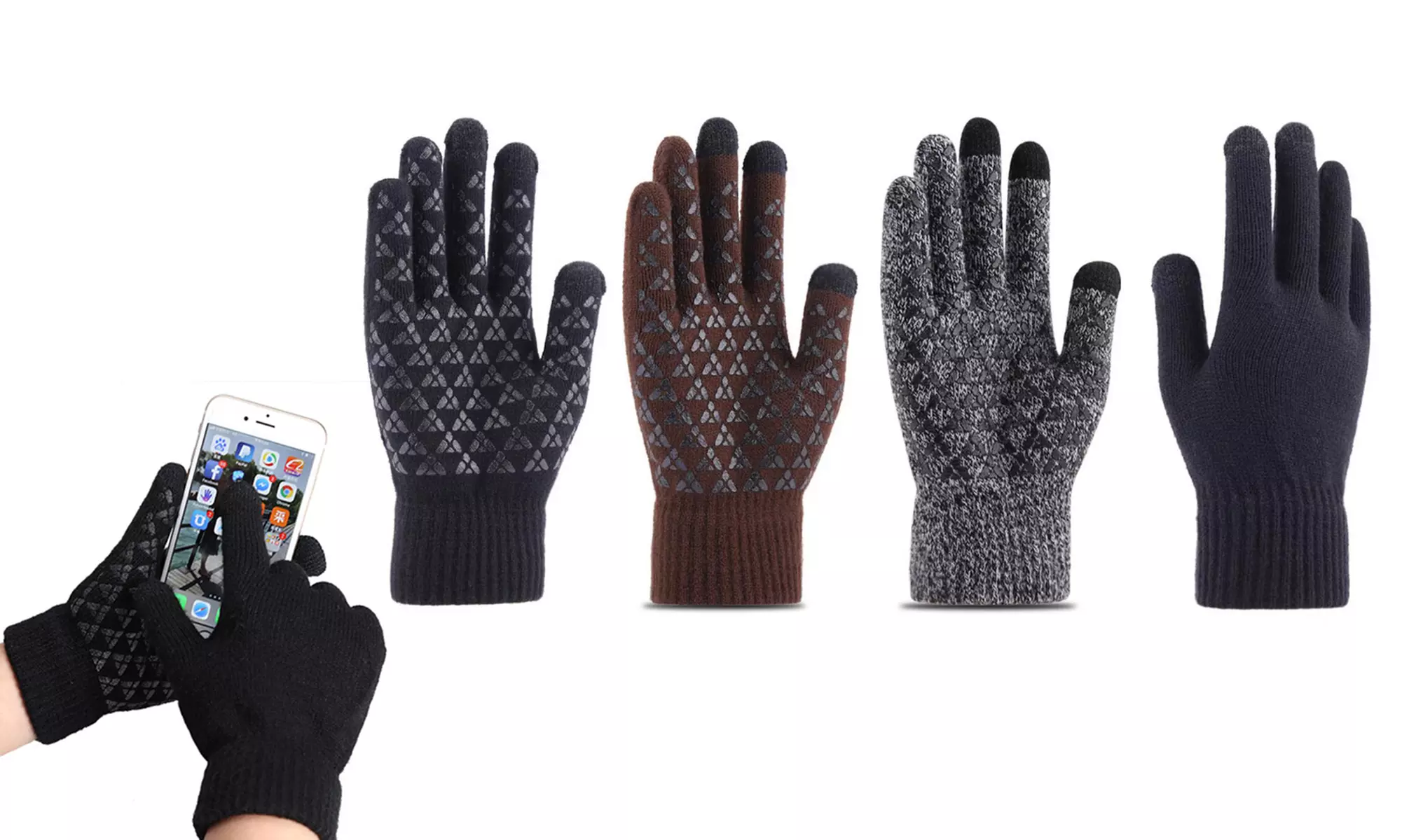 Gants tactiles adhérents unisexes - Primary Image