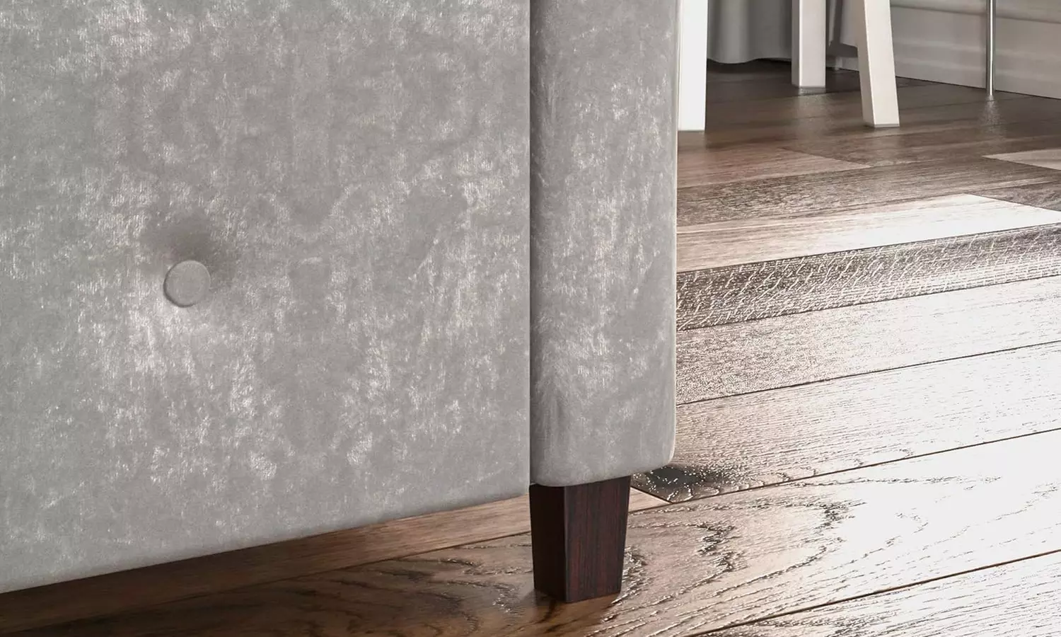 Seville Crushed Velvet or Linen Ottoman Storage Chest