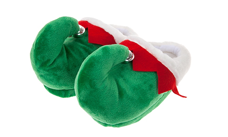 Image 2: Adult Elf Christmas Slippers