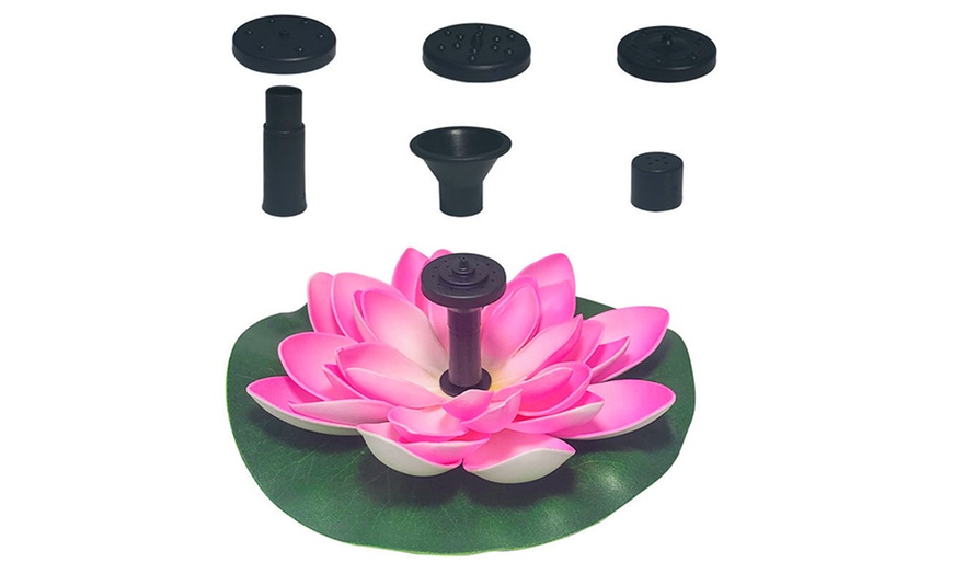 Image 3: Solar-Powered Floating Lotus Water Fountain