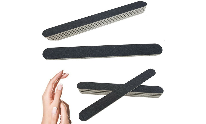 Image 4: Large Nail File Black Emery Boards 10-Pack