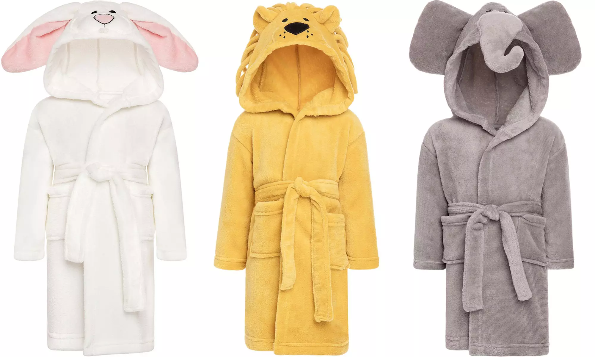 Alexander Del Rossa Kids' Soft Fleece Bathrobe with Animal Hood - Primary Image
