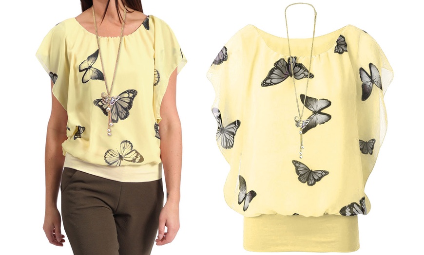 Image 6: Women's Butterfly-Print Top