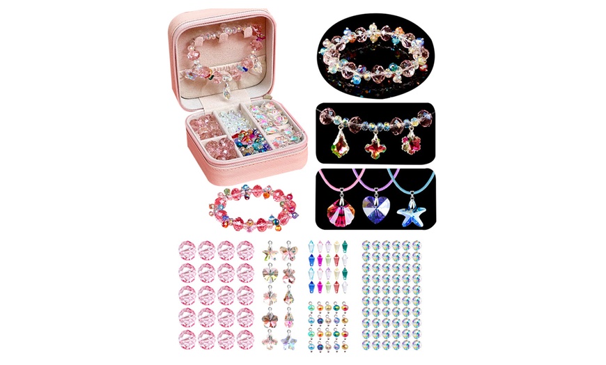 Image 5: 131 Pieces DIY Bracelet Kids' Charm Bracelet Making Kit DIY Craft