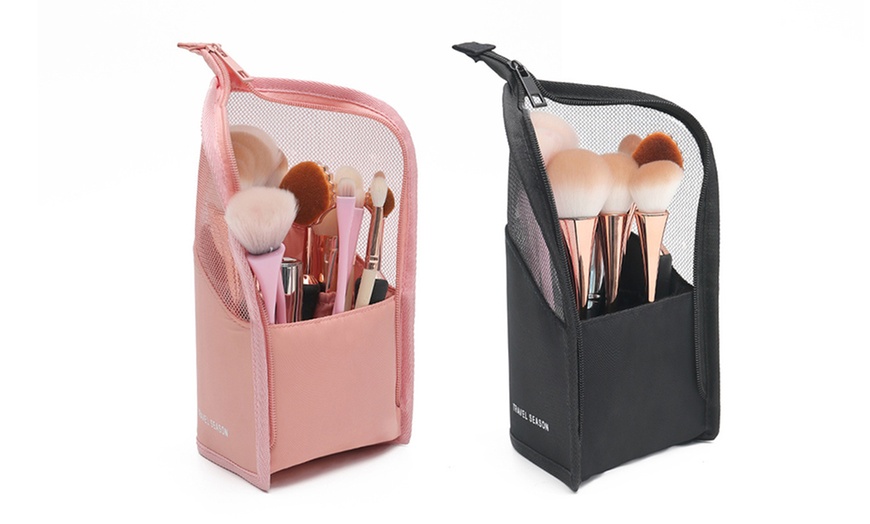 Image 7: Standing Makeup Brush Organiser Travel Case