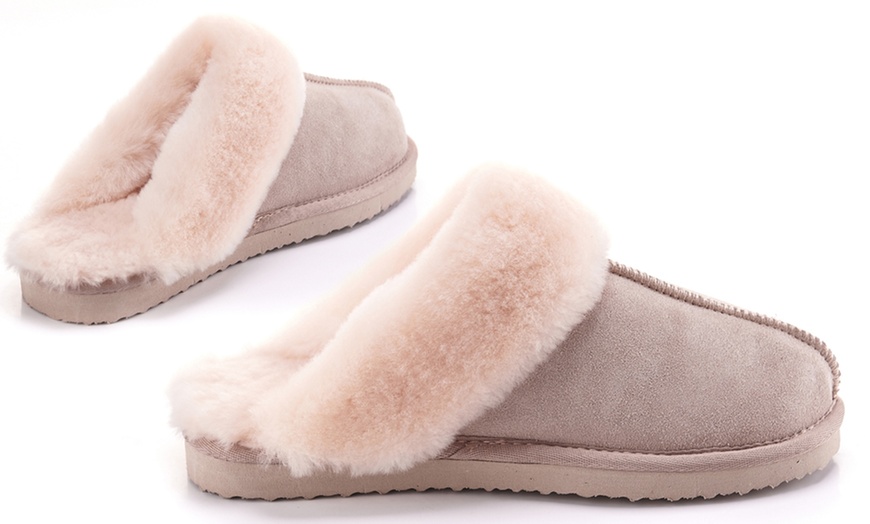 Image 36: Snow Paw Sheepskin Slippers