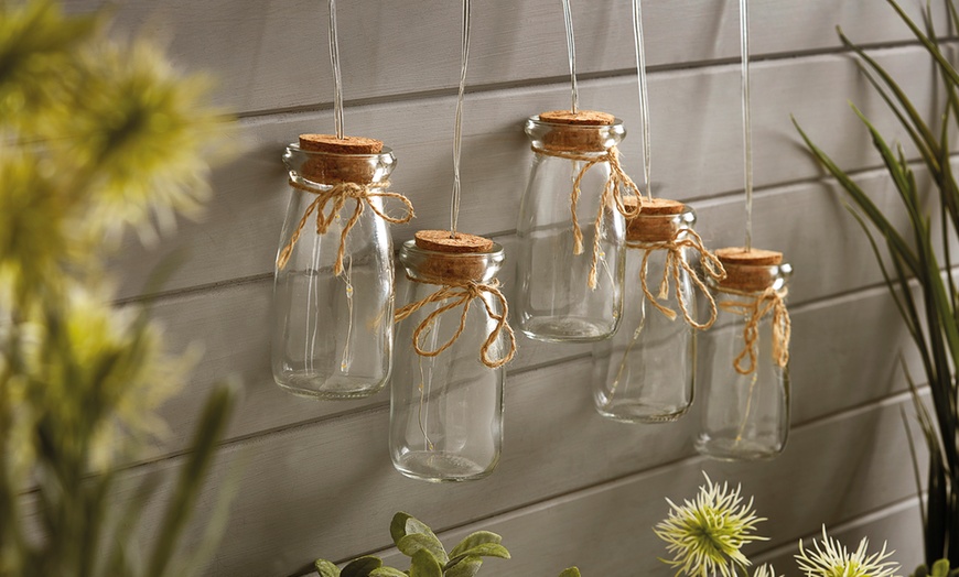 Image 2: Solar LED Mason Jar String Lights