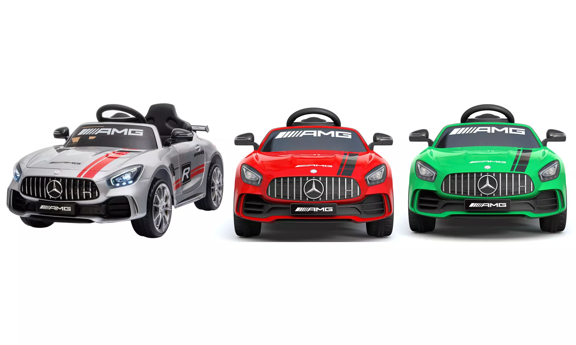 Auto elettrica per bambini Mercedes Benz con 2 motori da 15 W e luci a Led - Primary Image