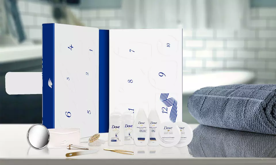1 ou 2 calendriers de l'avent 12 jours avec cadeaux beauté pour femme de la marque Dove - Primary Image
