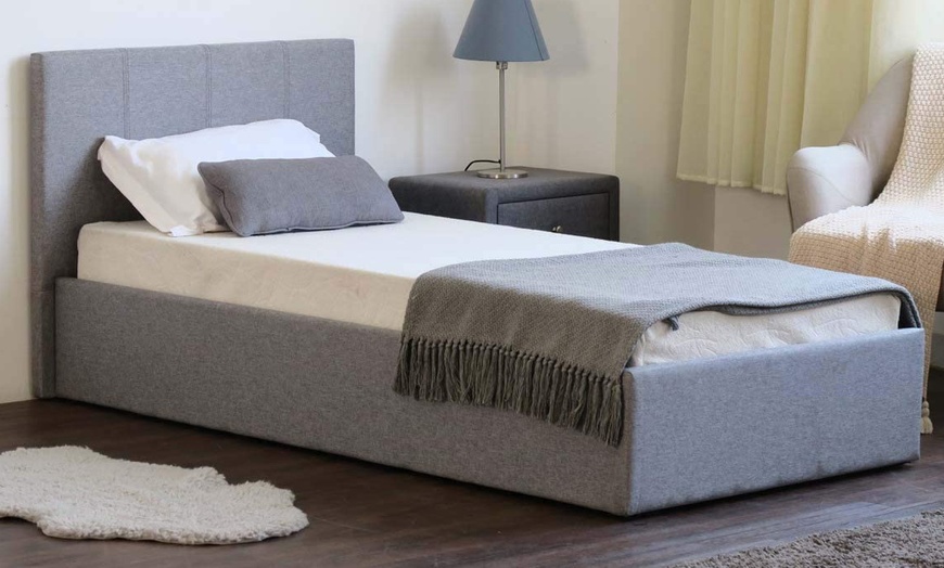 Image 3: Side-Lifting Ottoman Bed with Optional Mattress