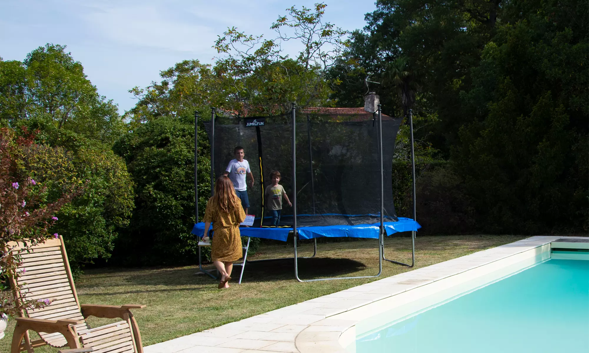 Trampolines Jump4Fun, filets intérieurs, de 185 à 427 cm de diamètre, livraison offerte - Primary Image