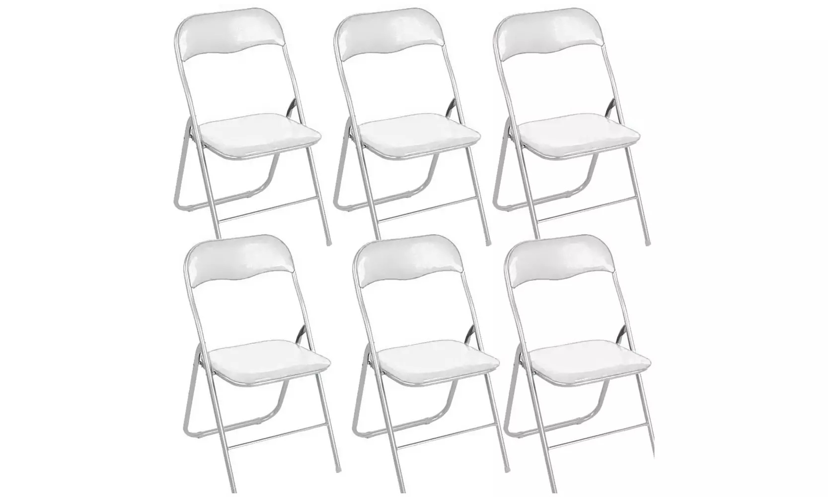 Set 6 sedie pieghevoli imbottite Bakaji