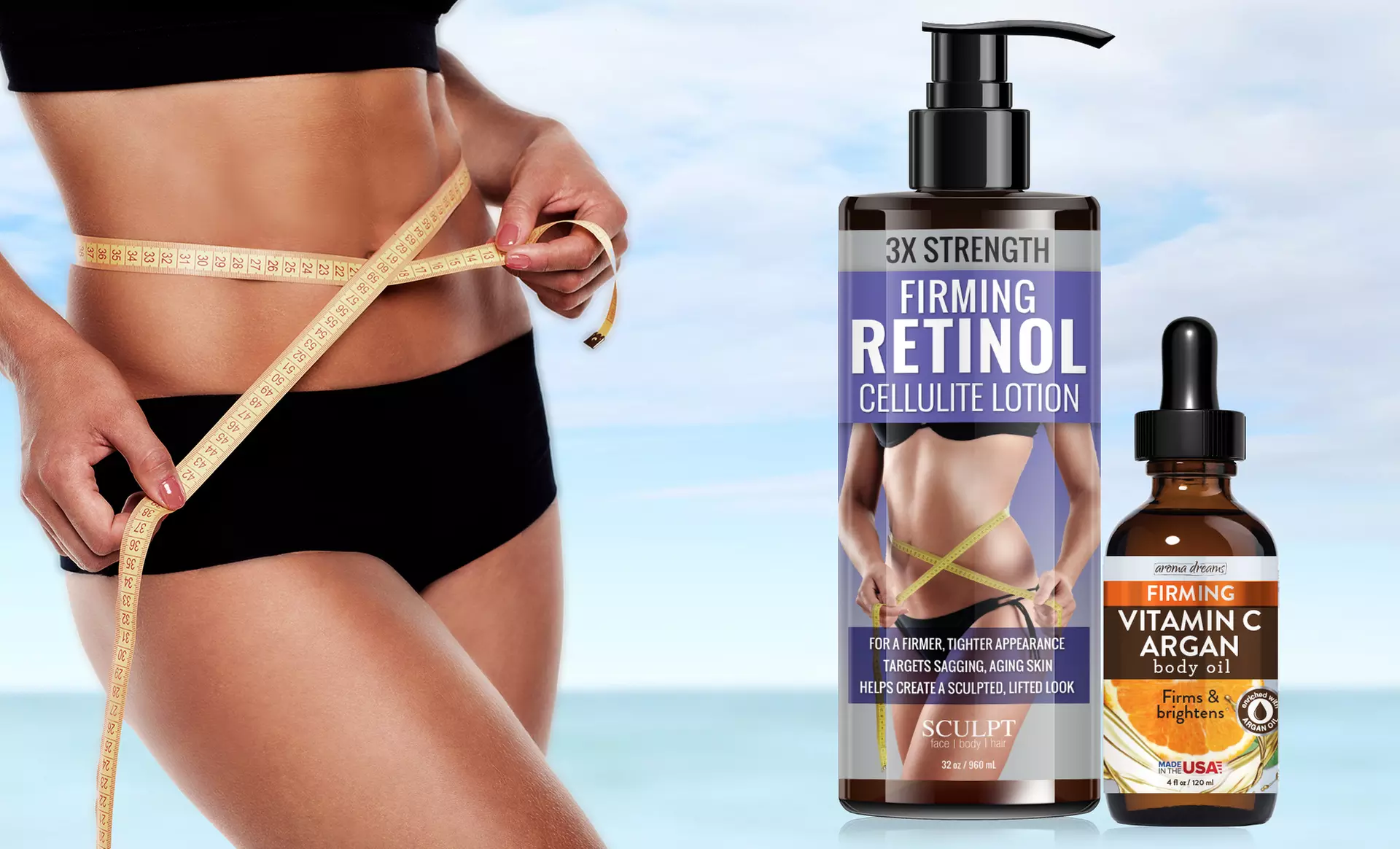 Sculpt 3X Firming Retinol Cellulite Lotion with Bonus Firming Body Oil - Primary Image