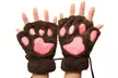 1x oder 2x Fingerlose Pfoten-Handschuhe in Schwarz, Braun oder Beige - Second Medium