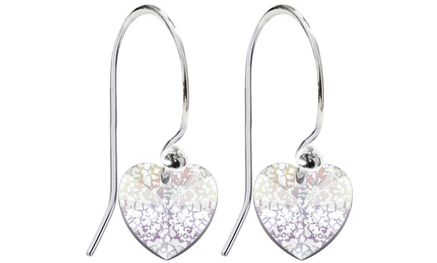 Image 12: Herz-Ohrringe mit Swarovski®-Kristallen