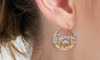 Silver or Gold Plated Script Name Earrings with Beading and Rhodium from MonogramHub (Up to 78% Off)