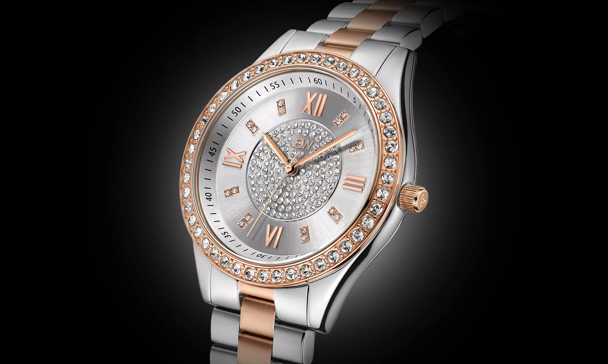 JBW Armbanduhr für Damen Mondrian, verdelt mit Diamanten und Kristallen, in der Farbe nach Wahl - Primary Image