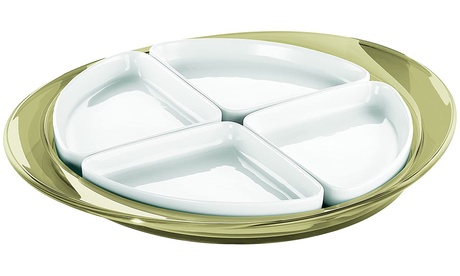 Antipastiera Guzzini Feeling in porcellana